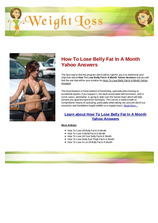 belly fat lose yahoo belly fat lose yahoo